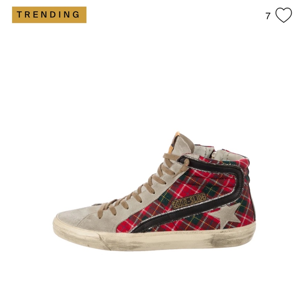 Golden Goose Sneakers - Red, White, and Black